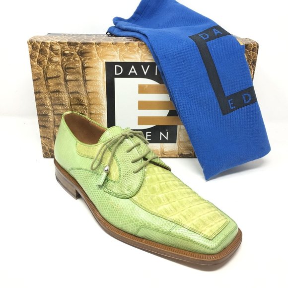NEW David Eden Oxfords Shoe Size 9 Green Crocodile main image 3